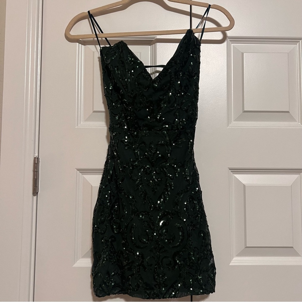Windsor Emerald Sequin Mini Dress